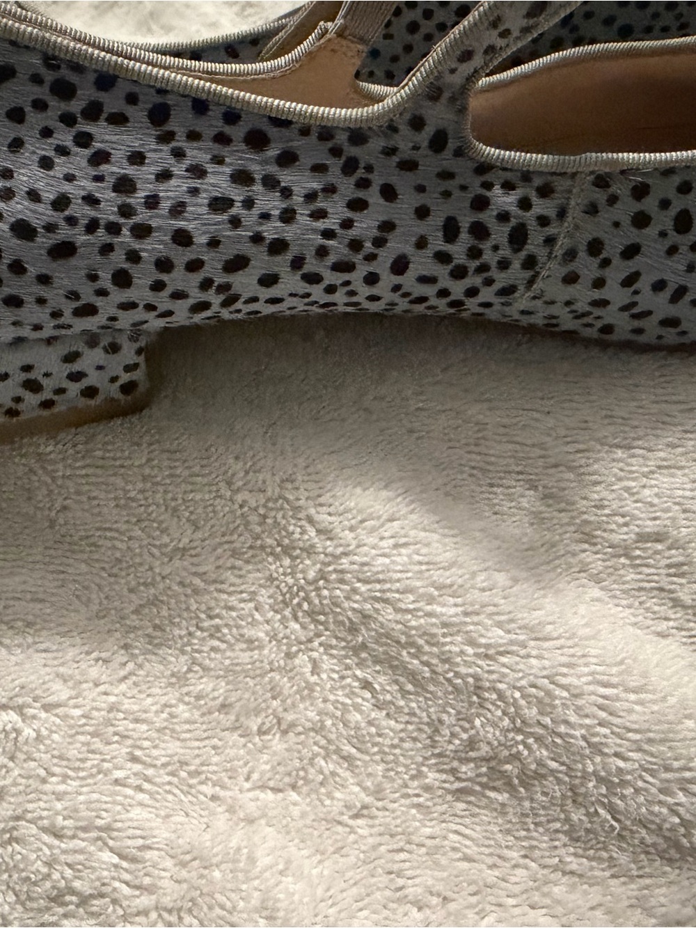 INTENTIONALLY BLANK Calf Hair Dalmatian-Print Mary Jane Flats - Picture 7 of 9